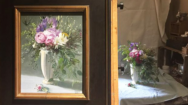 Bridal Bouquet Painting by Tim Breaux