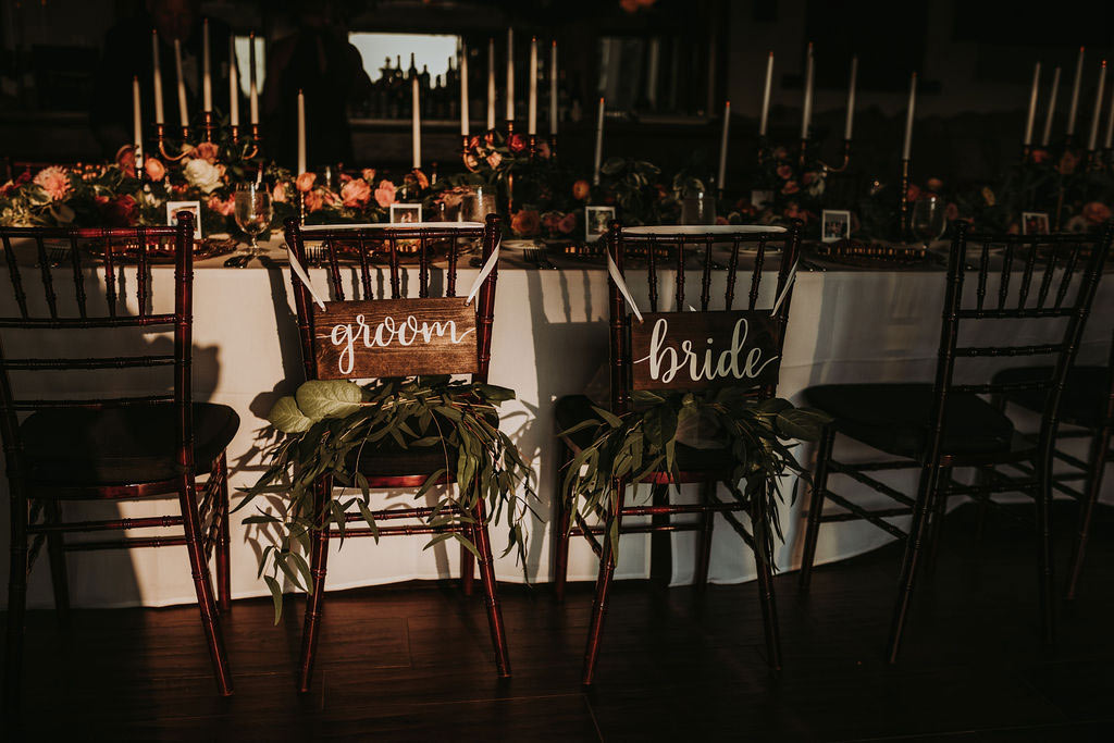 Bride and Groom Seats