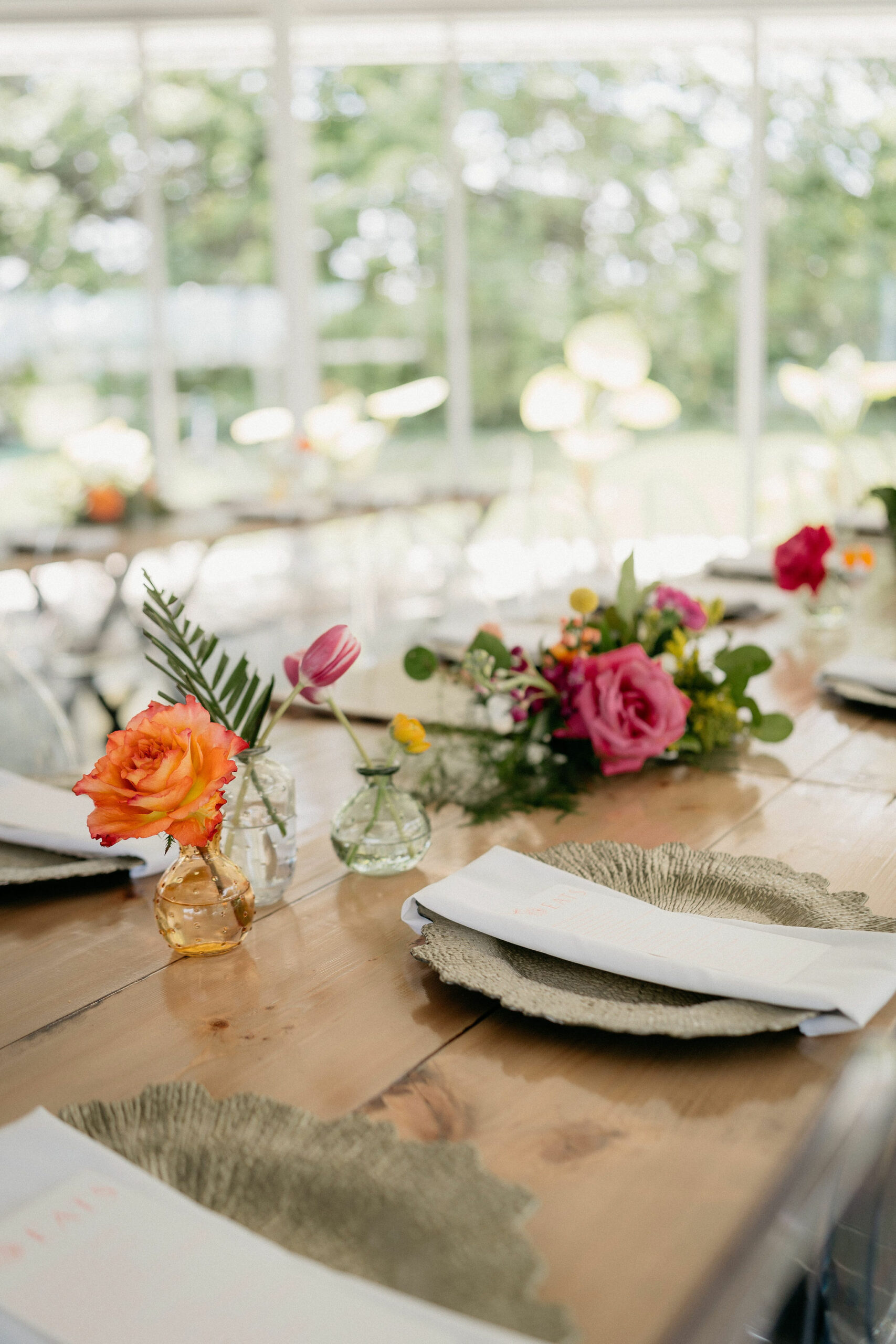 Florals on the guest tables
