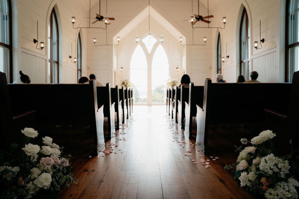 Garden Chapel all set up for the ceremony